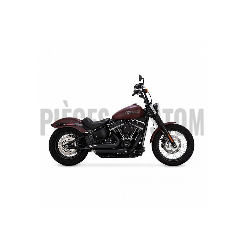 Echappement Vance&Hines Shortshots Staggered Noir pour Softail de 2018