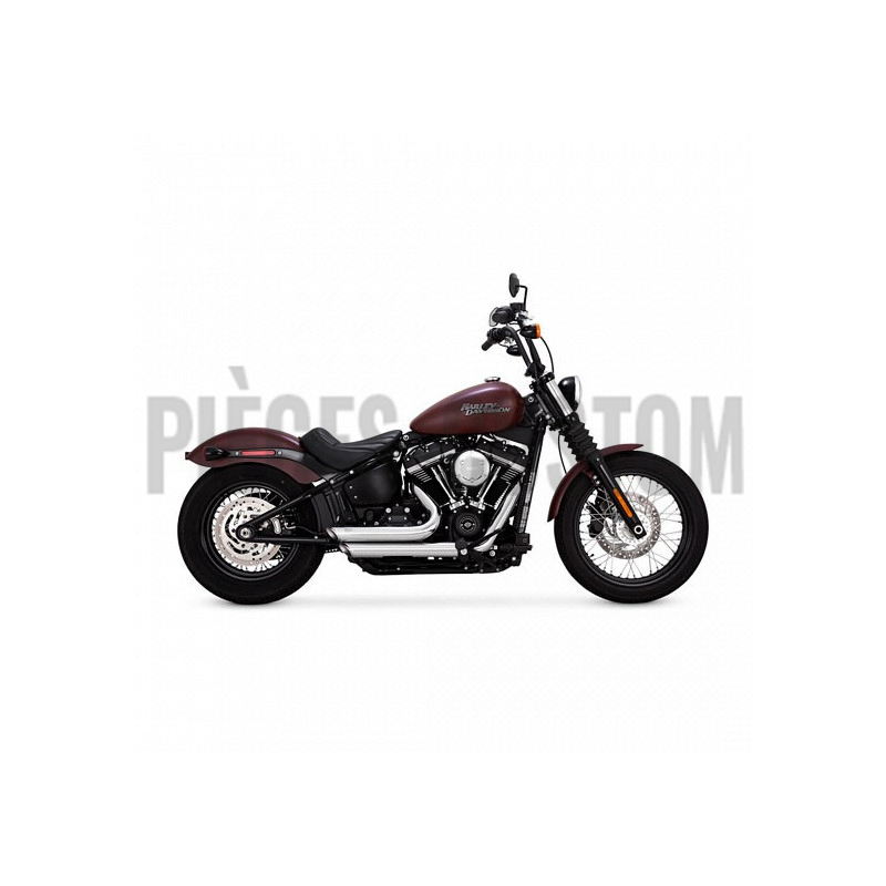 Echappement Vance&Hines Shortshots Staggered Chrome pour Softail de 2018