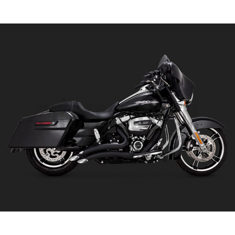 Echappement Vance&Hines Big Radius Noir pour Touring de 2017 à 2018