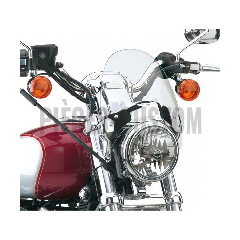 Saute-vent National Cycle teinté clair avec supports chrome 8.5" 44-50mm