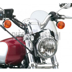 Saute-vent National Cycle teinté clair avec supports chrome 8.5" 51-56mm