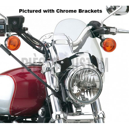 Saute-vent National Cycle teinté clair avec supports noirs 8.5" 44-50mm
