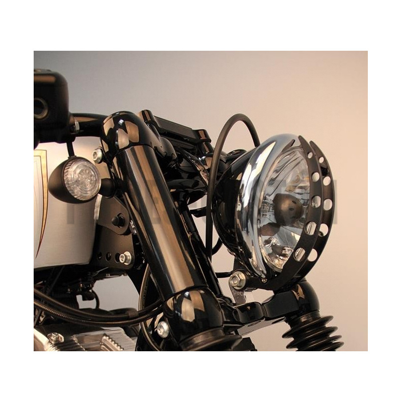 Supports de clignotants avant Noir pour Sportster jusque 2015