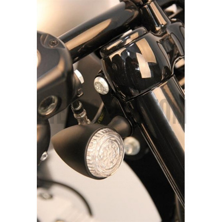 Supports de clignotants avant Noir pour Sportster jusque 2015