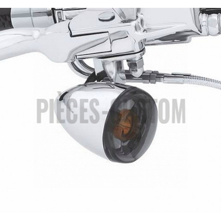 Kit de cabochons de clignotants Bullet fumé Harley Davidson