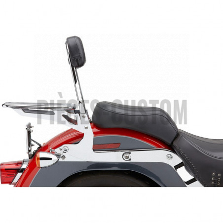 Sissy Bar détachable avec porte-bagage chromé FXST et FLST de 2000 à 2006