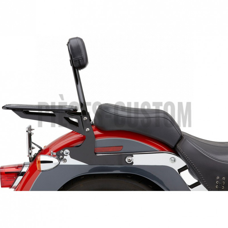 Sissy Bar détachable avec porte-bagage Noir FXST et FLST de 2000 à 2006