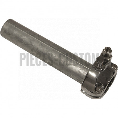 Accélérateur simple tirage Chrome + manchon pour Guidon 22mm
