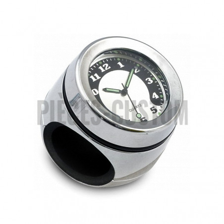 Montre de guidon chromé pour Guidon de 1" à 1 1/4"
