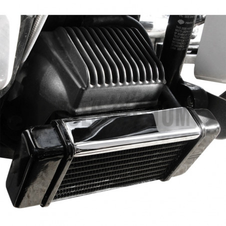 Radiateur d'huile horizontal 10 rangs Chrome Jagg pour Touring de 1984 à 2008