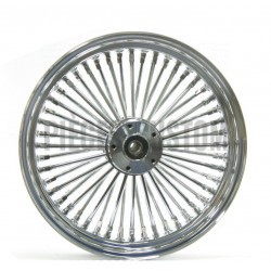Roue avant 26" x 3.5" chromée simple disque axe 1"