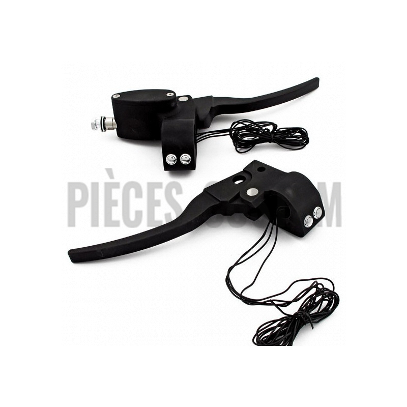 Kit de commandes noires de guidon avec interrupteurs