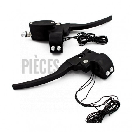 Kit de commandes noires de guidon avec interrupteurs