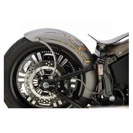 Garde boue arrière style rigide Lucky F*cker de 7.25" pour Softail 2000 à 2006