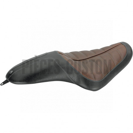 Selle Enzo 2-Up Noir et Marron RSD pour Sportster de 2004 à 2017