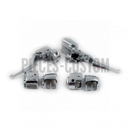 Kit chromé sans boutons maître cylindre 9/16 pour modèles simple disque