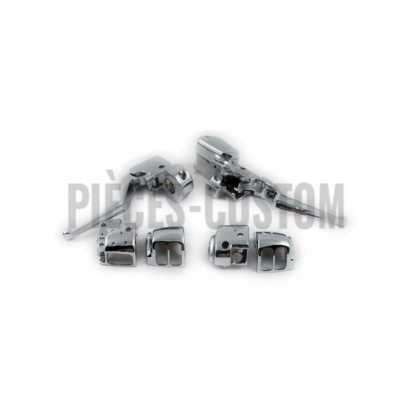Kit chromé sans boutons maître cylindre 11/16 pour modèles double disque