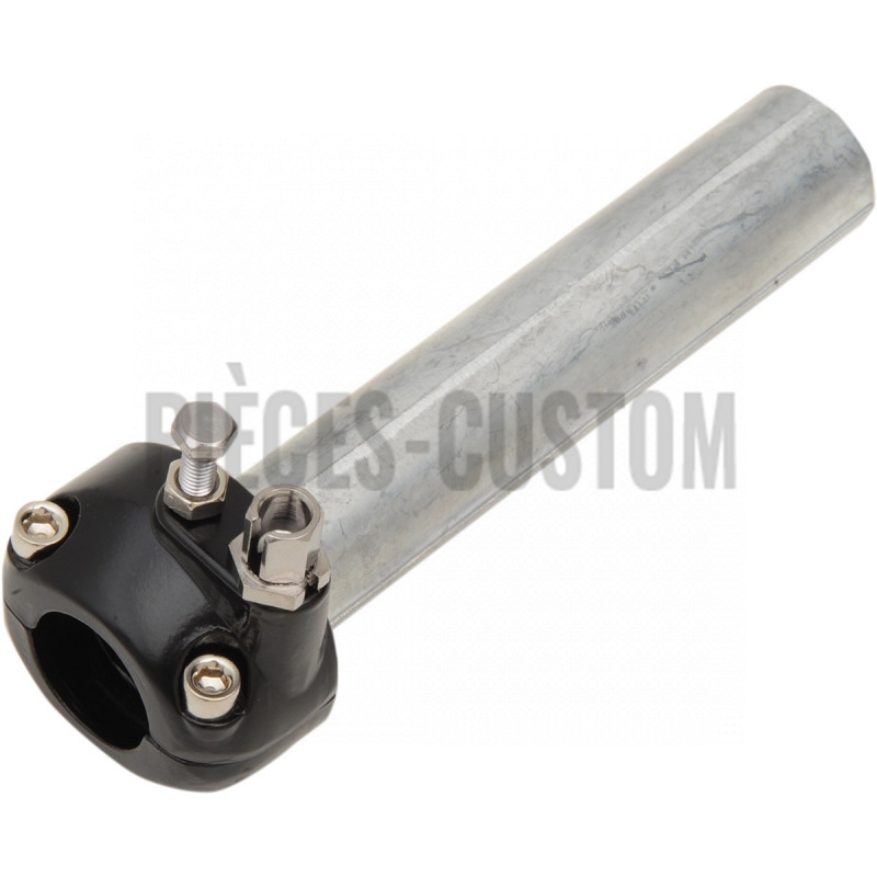 Accélérateur double tirage Noir + manchon pour Guidon 22mm