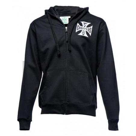 Sweat-Shirt West Coast Choppers Iron Cross Zippé Noir