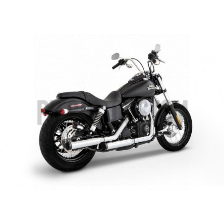 Silencieux-Rinehart-3"-Chrome-et-Noir-pour-Dyna-de-2006-à-2017