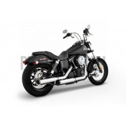 Silencieux-Rinehart-3"-Chrome-et-Chrome-pour-Dyna-de-2006-à-2017