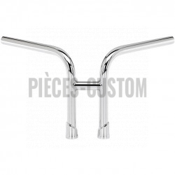 Guidon Re-Bar Biltwell 9.5" Chrome sans empreintes