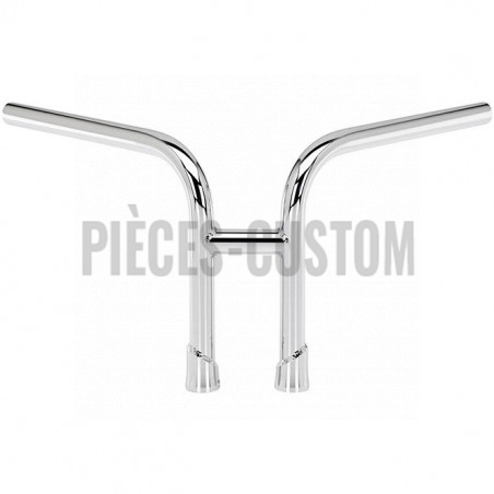 Guidon Re-Bar Biltwell 9.5" Chrome sans empreintes