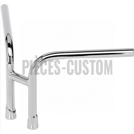 Guidon Re-Bar Biltwell 9.5" Chrome sans empreintes