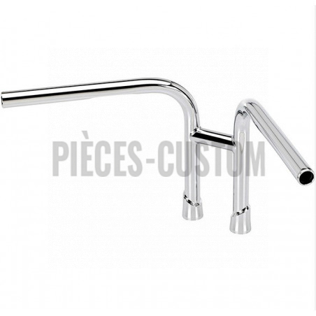 Guidon Re-Bar Biltwell 9.5" Chrome sans empreintes