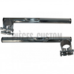 Guidon Bracelet EMGO Chrome 1" pour tubes de fourche 39 mm