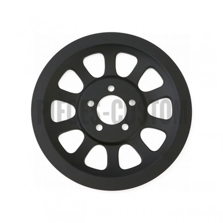 Couvre poulie Noir mat 66 dents pour Softail et Touring de 2007 à 2017