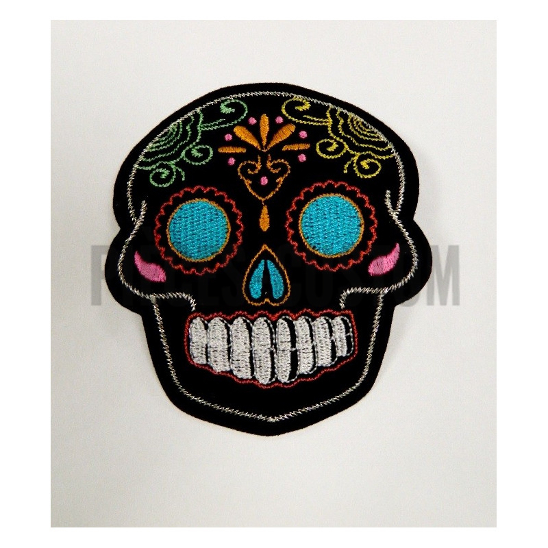 Patch Tête de mort mexicaine Noire