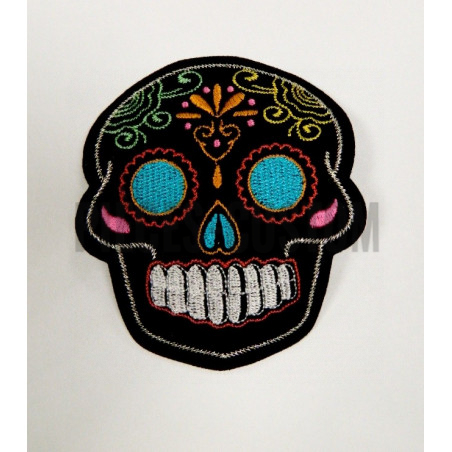 Patch Tête de mort mexicaine Noire
