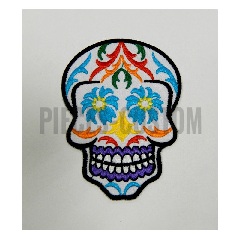 Patch Tête de mort mexicaine Multicolore