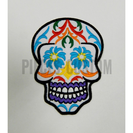 Patch Tête de mort mexicaine Multicolore