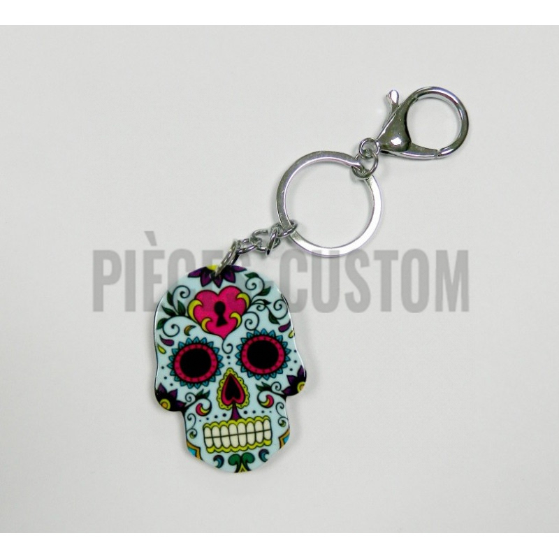 Porte-clés Tête mexicaine Bleue ciel