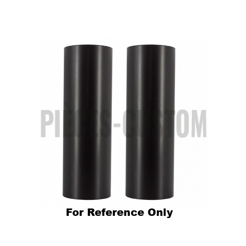 Caches-tubes-supérieurs-droits-Noir-mat-pour-Softail-fourche-49-mm