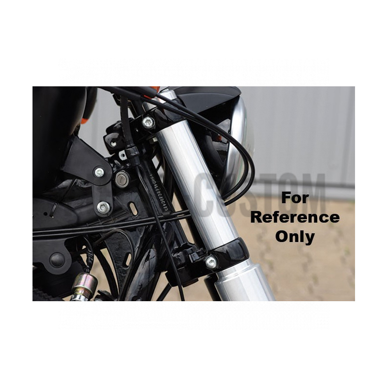 Caches tubes supérieurs droits Noir brilant pour Softail fourche 49mm