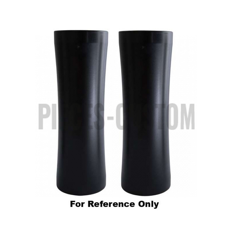 Caches tubes supérieurs courbés Noir brillant pour Softail fourche 49mm