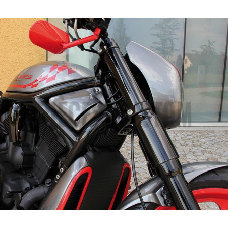 Kit caches tubes supérieurs 213mm pour V-Rod et Nightrod de 2007 à 2011