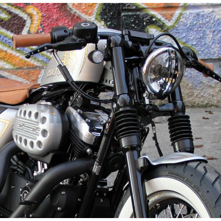 Kit 2 pièces de caches tubes de fourche pour Sportster jusque 2015