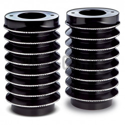 Soufflets de fourche Rétro noir anodisé taillés diamant pour FLT de 2014 à 2017