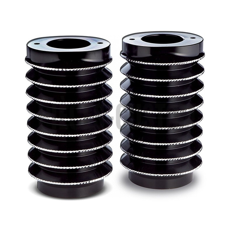 Soufflets de fourche Rétro noir anodisé taillés diamant pour FLT de 2014 à 2017