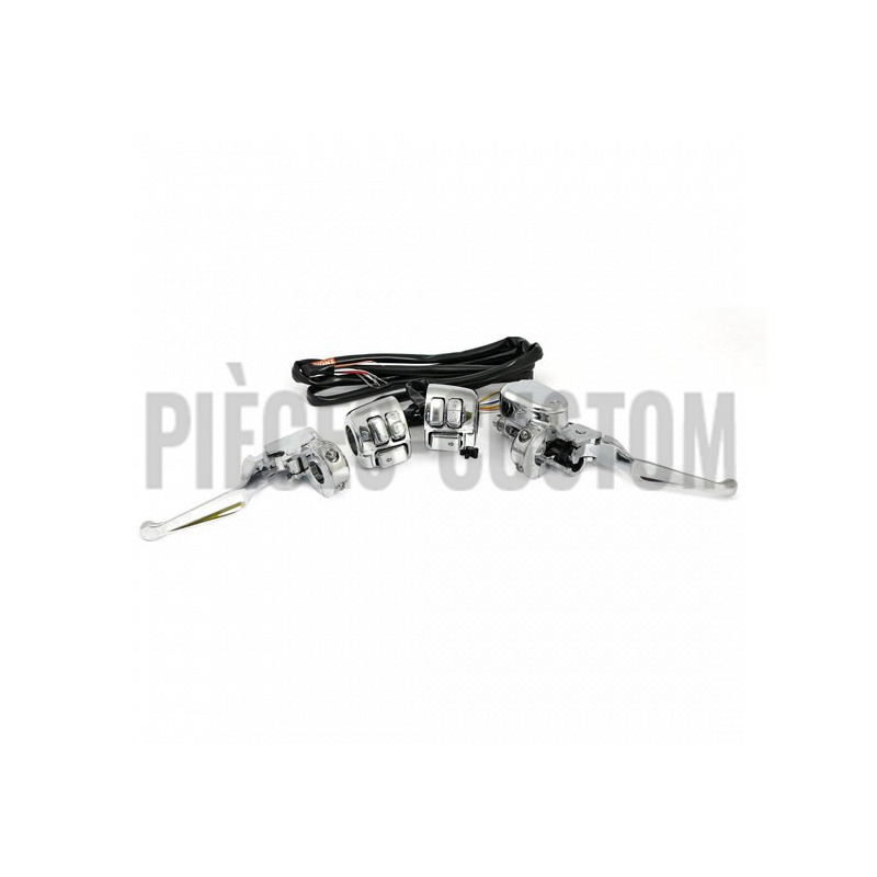 Kit maître cylindre 1/2" + boutons Sportster de 2004 à 2006 simple disque