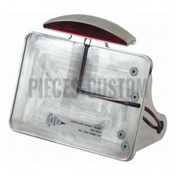 Support de plaque latérale + feu Arch Poli 200x200mm Softail de 2008 à 2017