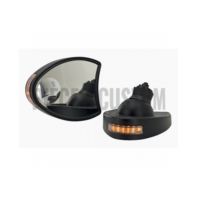 Rétroviseurs clignotants LED finition noire pour Touring de 1996 à 2017