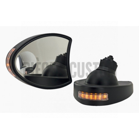 Rétroviseurs clignotants LED finition noire pour Touring de 1996 à 2017