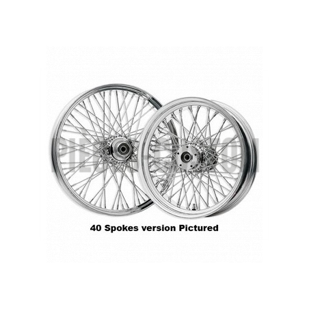 Roue avant 60 rayons chromée DNA 21 x 2.15 pour Sportster Dyna de 1984 à 1999