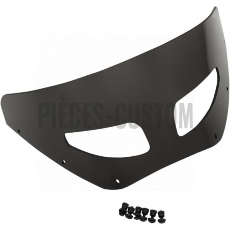 Pare-brise 18cm Dark Black Smoke ventilé Road Warrior Memphis Shades
