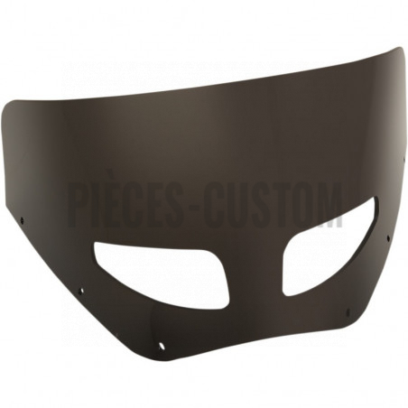 Pare-brise 23cm Dark Black Smoke Ventilé Road Warrior Memphis Shades